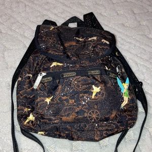 Lesportsac tinker bell and never land map backpack